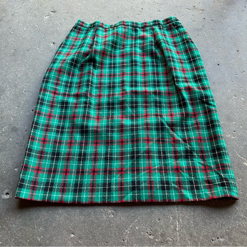 Pendleton 100% Wool Tartan Plaid Midi Skirt Size 16 Made in USA - Picture 2 of 10